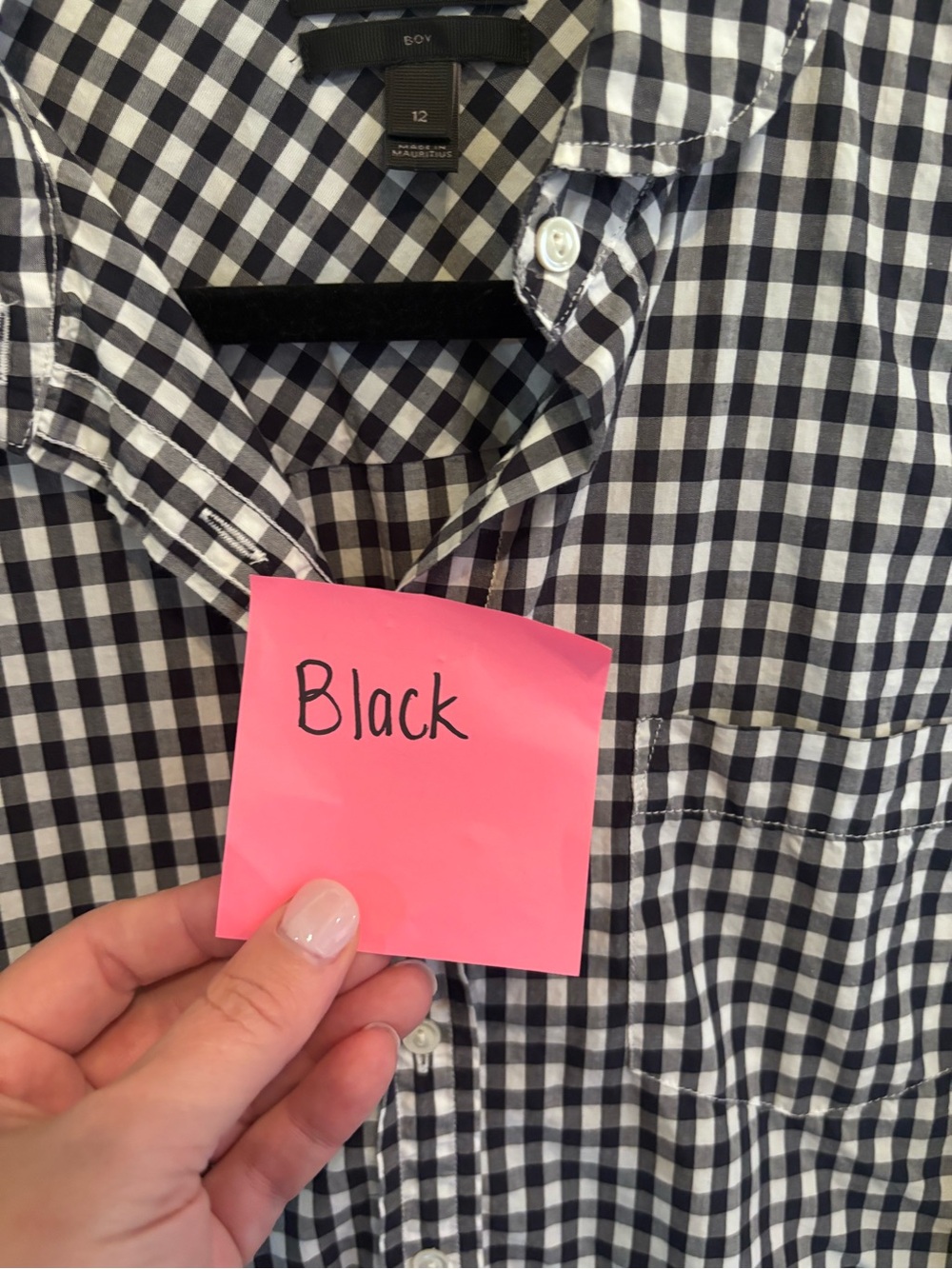 J. Crew Black & White Gingham Button-Down Shirt - Picture 5 of 5
